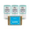 Pack 3 Desodorante Piedra de Alumbre (120 gr.) y 1 Jabón de Aleppo (200 gr.)